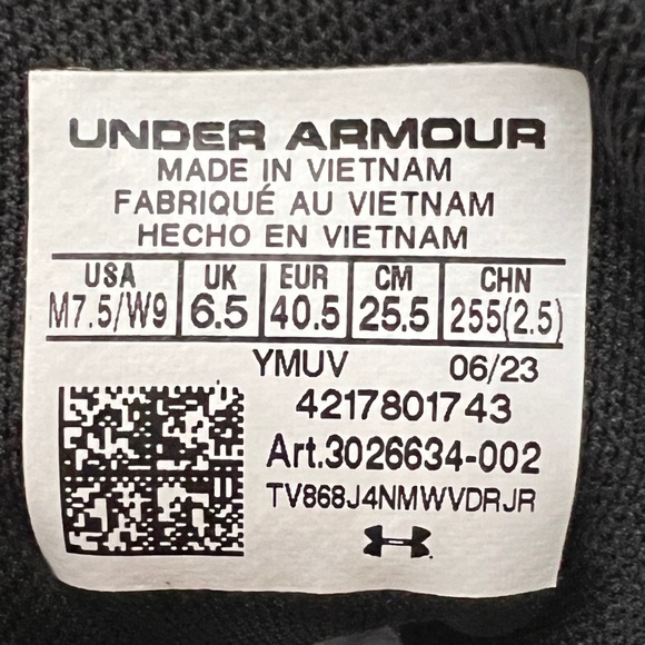 Under Armour basketball shoes, women’s 9, youth/men’s 7.5. Brand new in box. - Picture 6 of 7